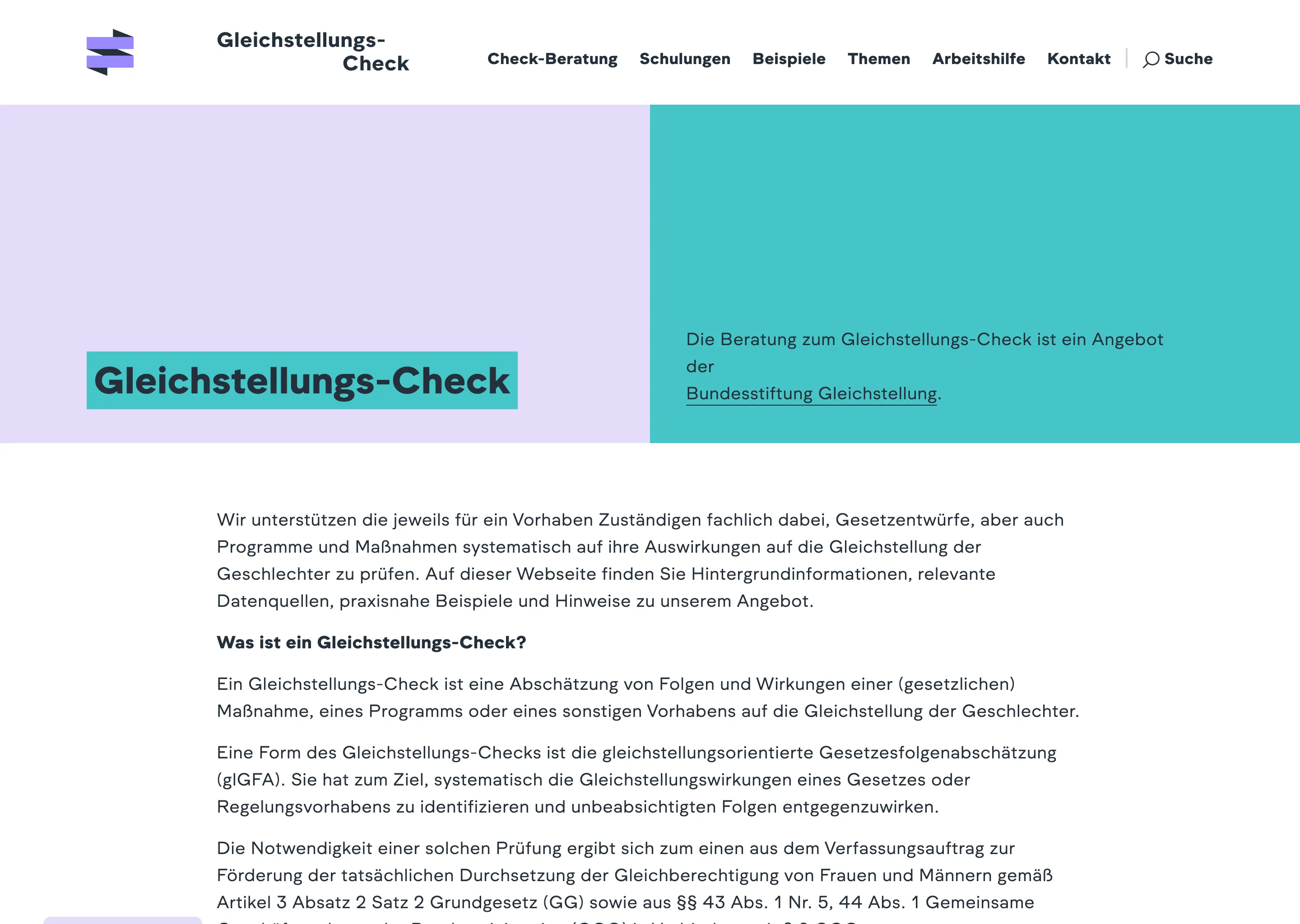 Gleichstellungs-Check